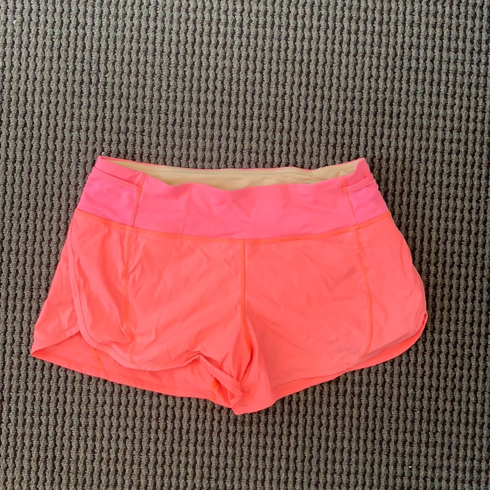 Neon Pink Lululemon shorts
